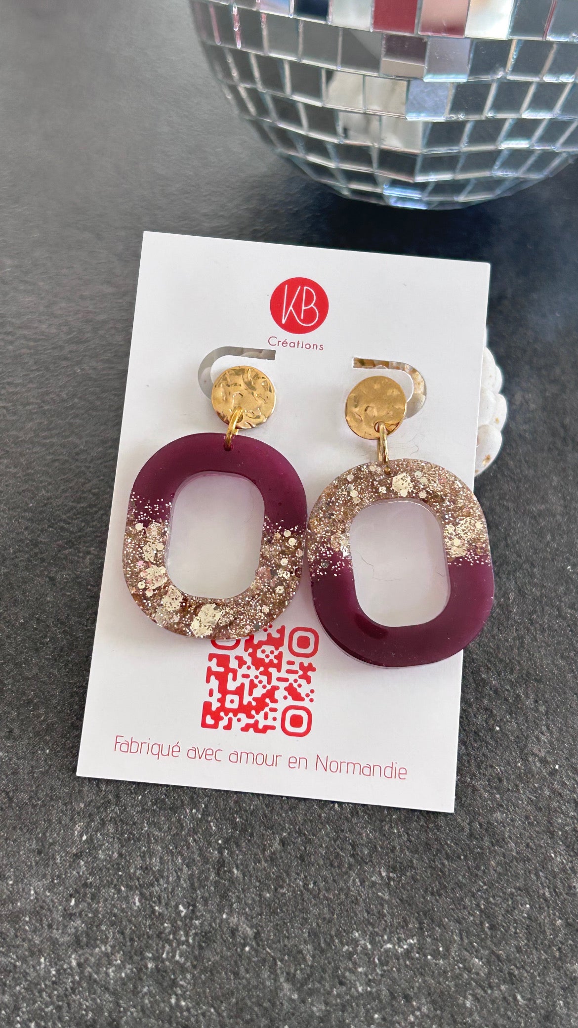 Boucles d'oreille à paillettes