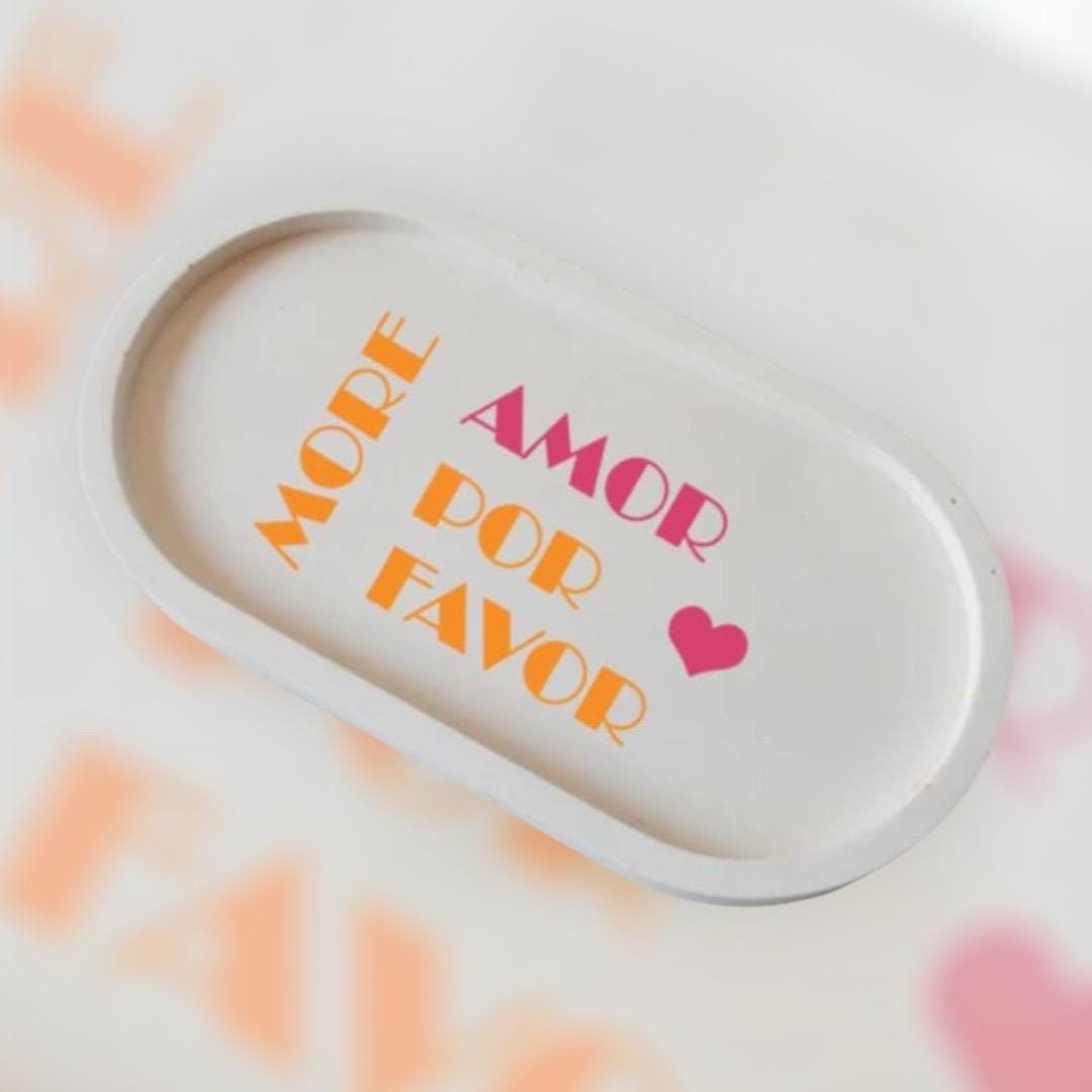 Plateau décoratif bohème | Vide poche coloré | Cadeau femme | More Amor Por Favor