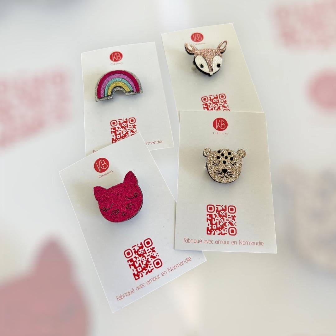 Broches à paillettes - bijoux veste