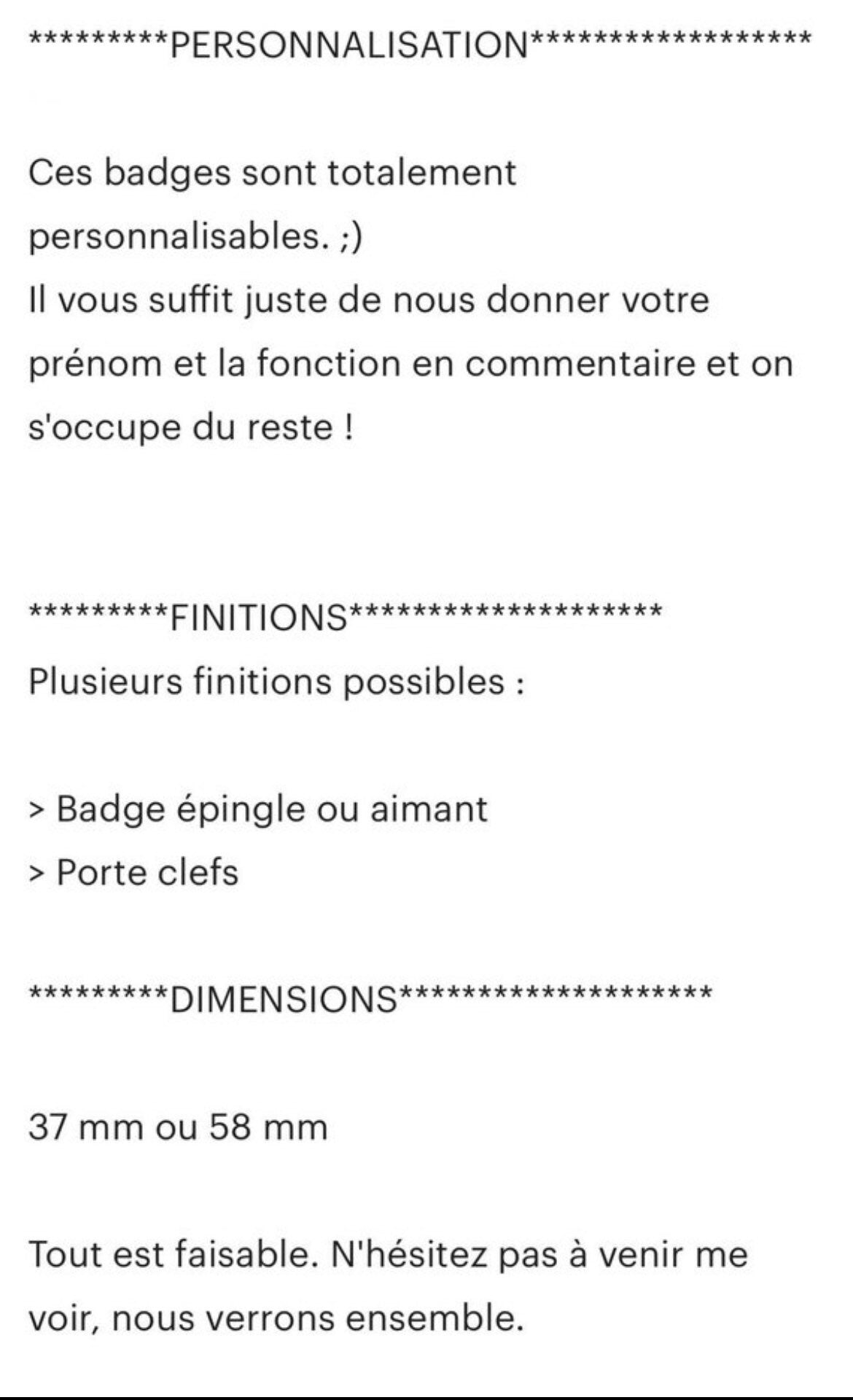 Badge personnalisé - Métier - infirmière - Arc-en-ciel