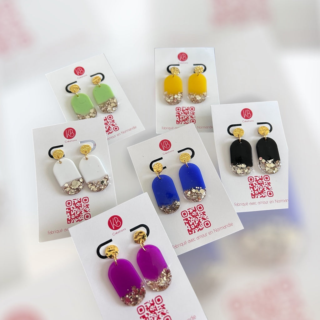 Boucles d’oreilles « Capsule Pailletée »
