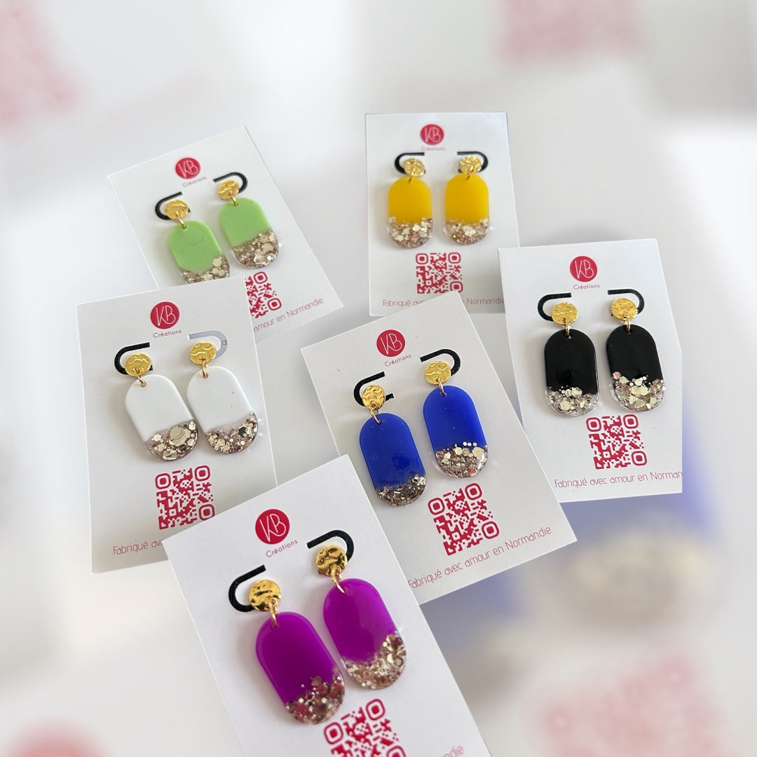 Boucles d’oreilles « Capsule Pailletée »