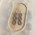 Boucles d’oreilles pendantes résine et or