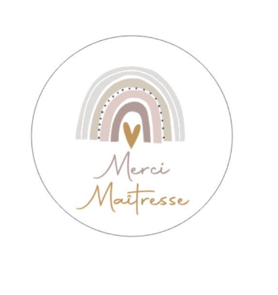 Badge personnalisé - Métier - infirmière - Arc-en-ciel
