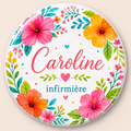 Badge personnalisée - infirmière