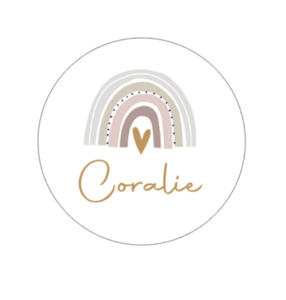 Badge personnalisé - Métier - infirmière - Arc-en-ciel