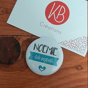 Badge infirmière - aide-soignante prénom personnalisé