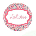 Badge infirmière personnalisé avec prénom – Motif Liberty Rose