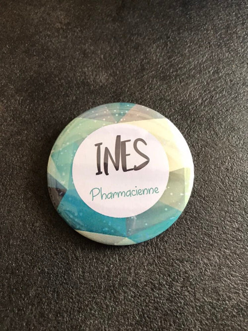 Badge geometry Blue - Infirmière