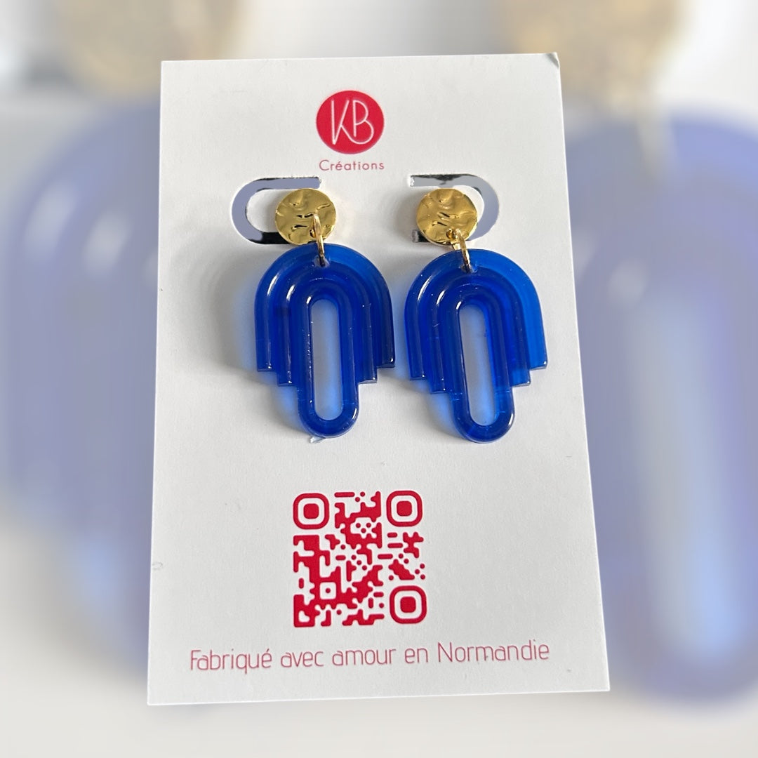 Boucles d’oreilles ARTY CO – Blue Statement