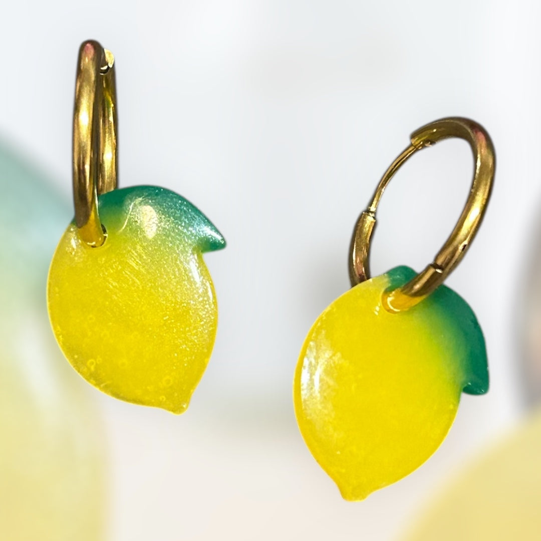 Créole citron jaune en résine