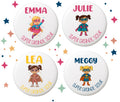 Badge Super Grande Sœur Personnalisé - Héros en version blond ou brun – Cadeau pour grande soeur