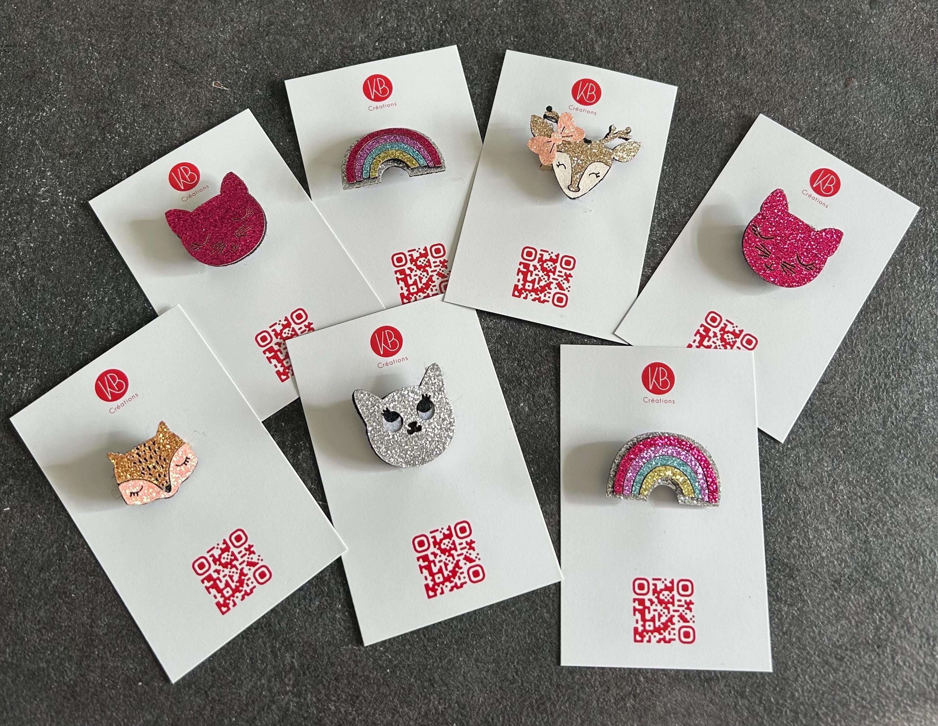 Broches à paillettes - bijoux veste
