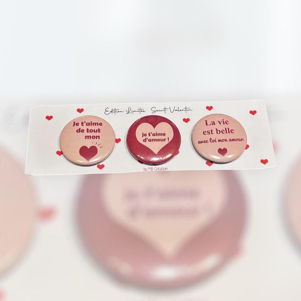 Magnet amour – Message romantique – Cadeau Saint-Valentin – Je t’aime – Déco frigo couple – Création artisanale