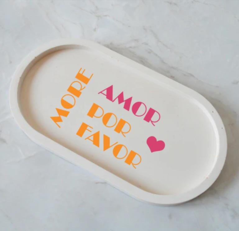 Plateau décoratif bohème | Vide poche coloré | Cadeau femme | More Amor Por Favor